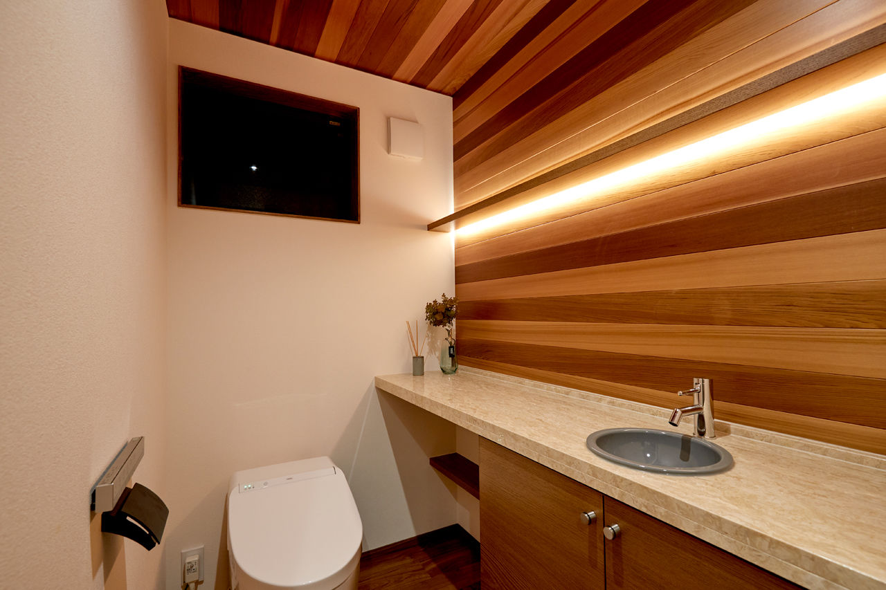 ONE and ALL 【岐阜市｜平屋風の2階建て×中庭】南北に長い土地の心配な日当たりは「中庭」と「吹抜け」で解消の建築実例画像9