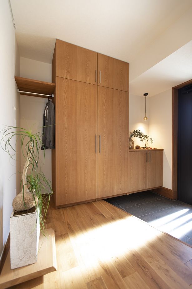 夢創ハウジング ウッドデッキのある和モダンなL字型の平屋の建築実例画像9