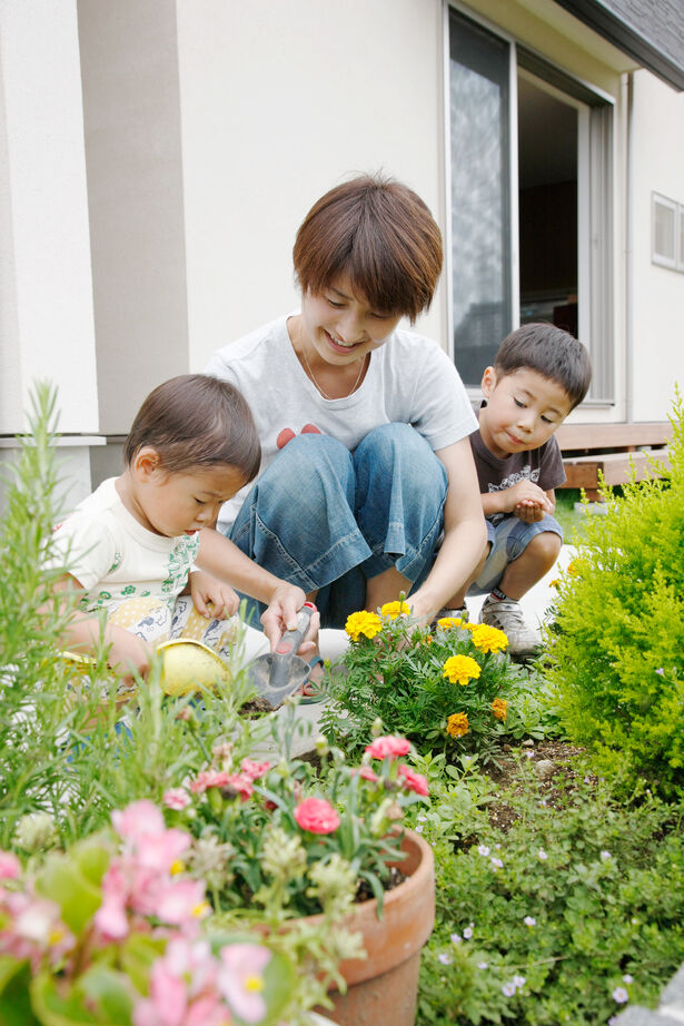 高砂建設　埼玉・東京 【比企郡/2000万円台/40坪台/間取り図/SE構法】中庭と部屋を仕切る大きな窓から日差しを受け四季を感じる家の建築実例画像8