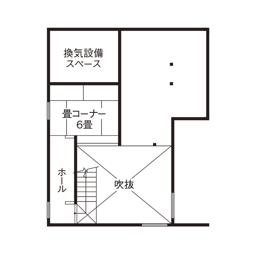 高砂建設　埼玉・東京 【栃木/3000万円台/30坪台/間取り図/平屋】歳を重ねた先も暮らしやすい、木の温もりと思い出を大切にした家の間取り図（2LDK）ロフト