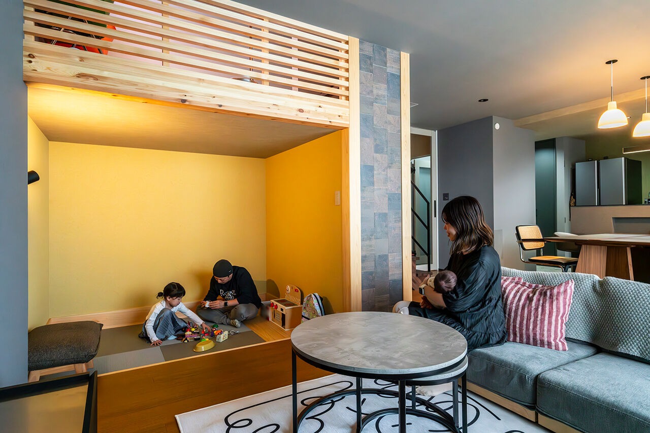 高砂建設　埼玉・東京 【さいたま市/3000万円台/30坪台/間取り図】光の陰影が美しい、和×グレイッシュが個性的な住まいの建築実例画像4