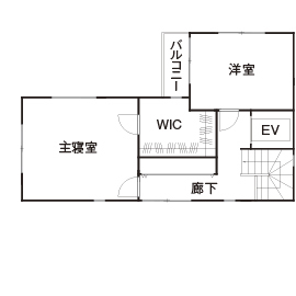 ビーバーハウス　注文住宅事業部　REST 【摂津市｜3000万円台｜３階建｜間取り図】３LDKと書道教室のある、２階LDKで広々明るく暮らすの間取り図（３ＬＤＫ＋フリースペース（書道教室））3階