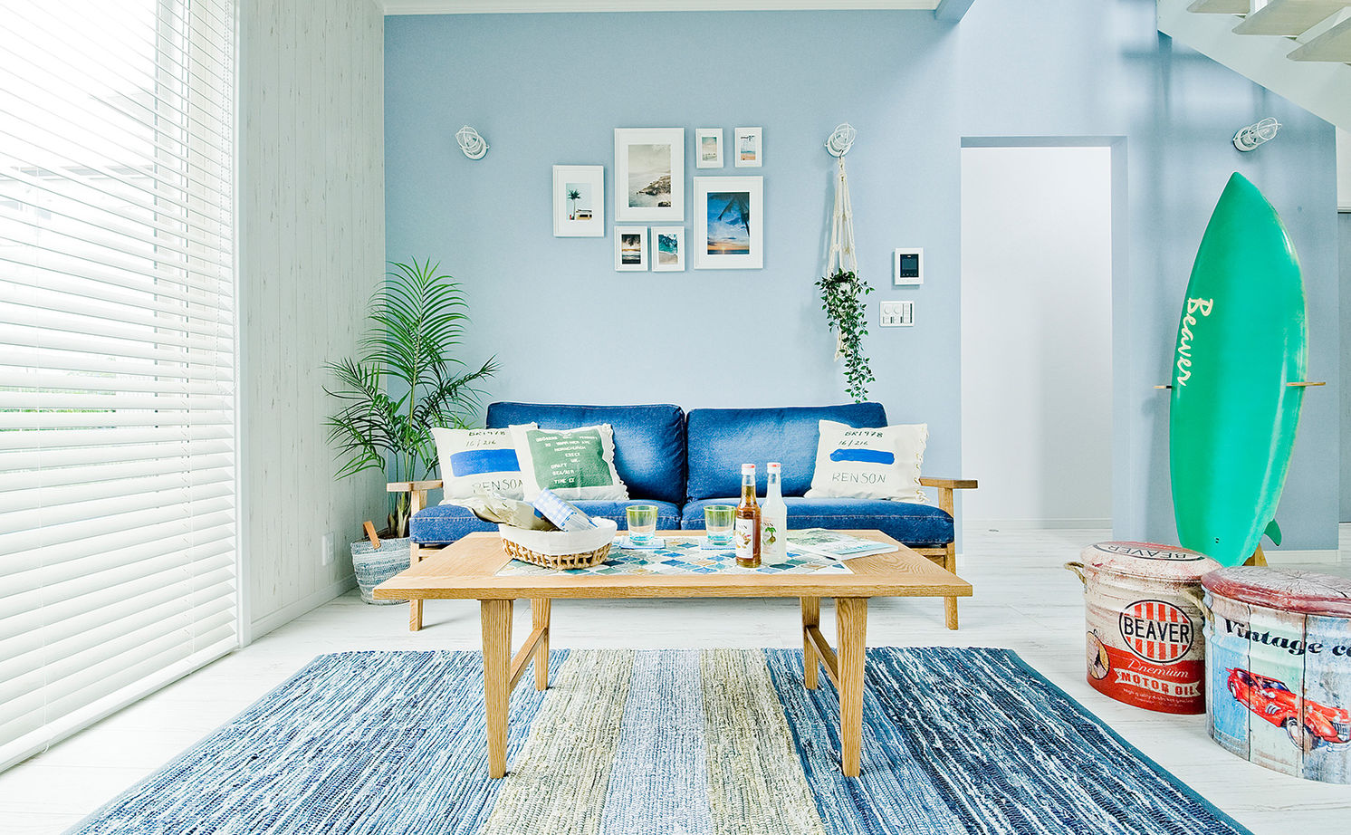 ビーバーハウス　注文住宅事業部　REST 【八尾市/2096万円/間取り図有】ブルーとホワイトを基調にした理想のサーファーズスタイルの住まいを実現の建築実例画像3