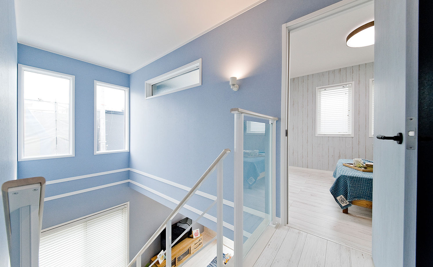 ビーバーハウス　注文住宅事業部　REST 【八尾市/2096万円/間取り図有】ブルーとホワイトを基調にした理想のサーファーズスタイルの住まいを実現の建築実例画像9