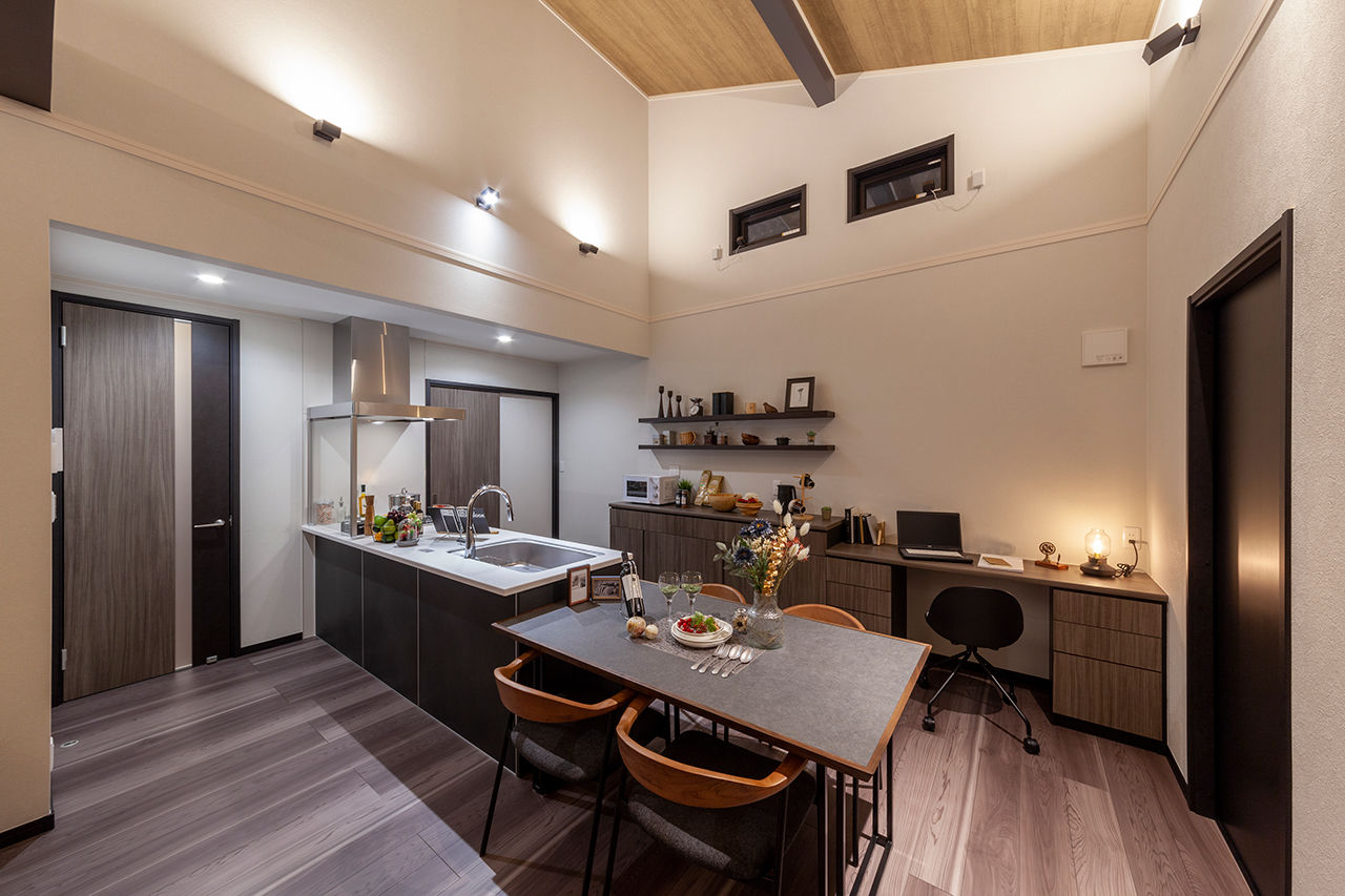 ビーバーハウス　注文住宅事業部　REST 【松原市/平屋/間取り図有】仰ぐ高さと伸びやかな広がり。家族みんなを繋げる安心の距離感の建築実例画像3