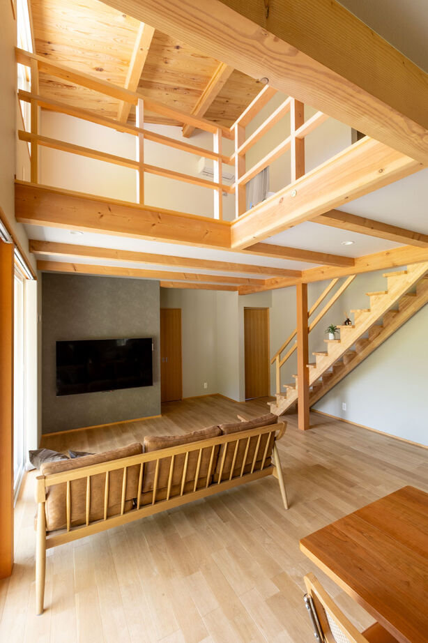 大和工務店 【2000万円台×平屋風×W断熱｜間取り図有】緑景に溶け合う木の家。開放感に満ちた33坪で5人家族がのびのびの建築実例画像3