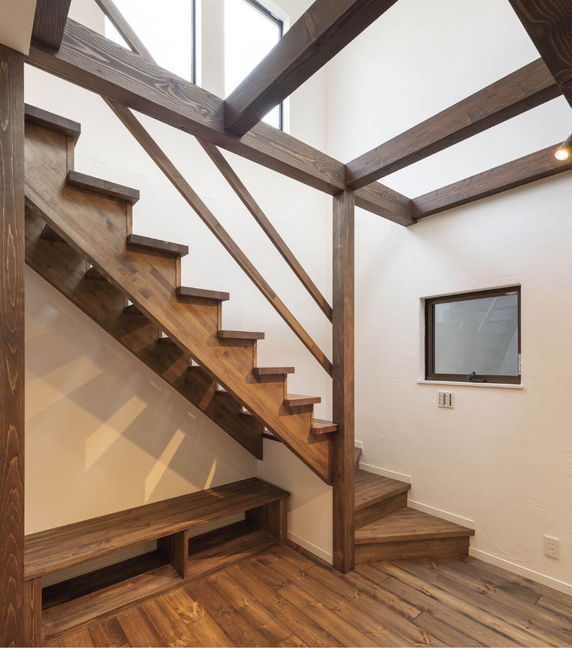 KITOKITO HOME&LIFE 【堺市｜1000万円台｜25坪｜吹き抜け】木＆漆喰塗りが居心地いいおしゃれなナチュラルヴィンテージの家の建築実例画像4