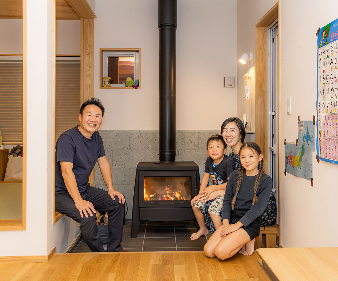 みのり建築舎 【薪ストーブ／吹抜／間取図】薪ストーブや菜園、BBQ など、豊かな自然の中で思い描いていた暮らしを楽しむの建築実例画像15