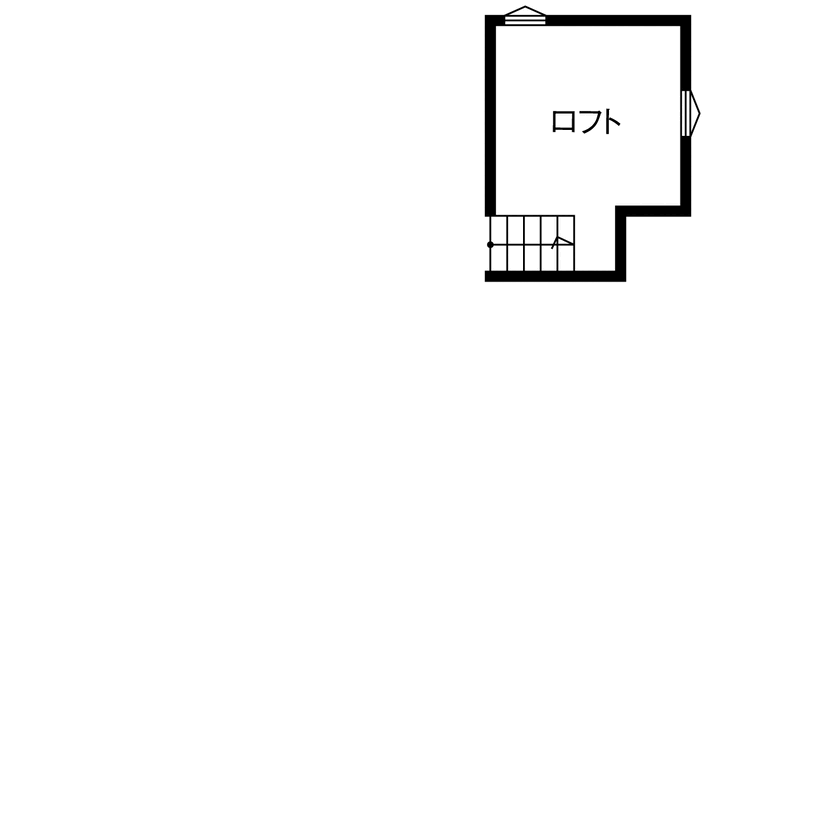 みのり建築舎 【2000万円～2499万円/吹抜/ロフト/間取図】花火も、遊びも、暮らしも楽しむ。4層構造で広がる家族の時間の間取り図（2LDK+中2階+ロフト）ロフト