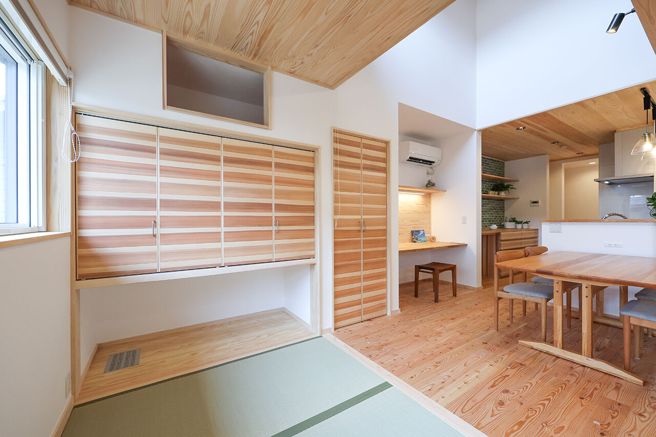 みのり建築舎 【2000万円～2499万円／平屋／間取図】ネコちゃんも暮らしやすい、ビルトインガレージのある平屋の建築実例画像3