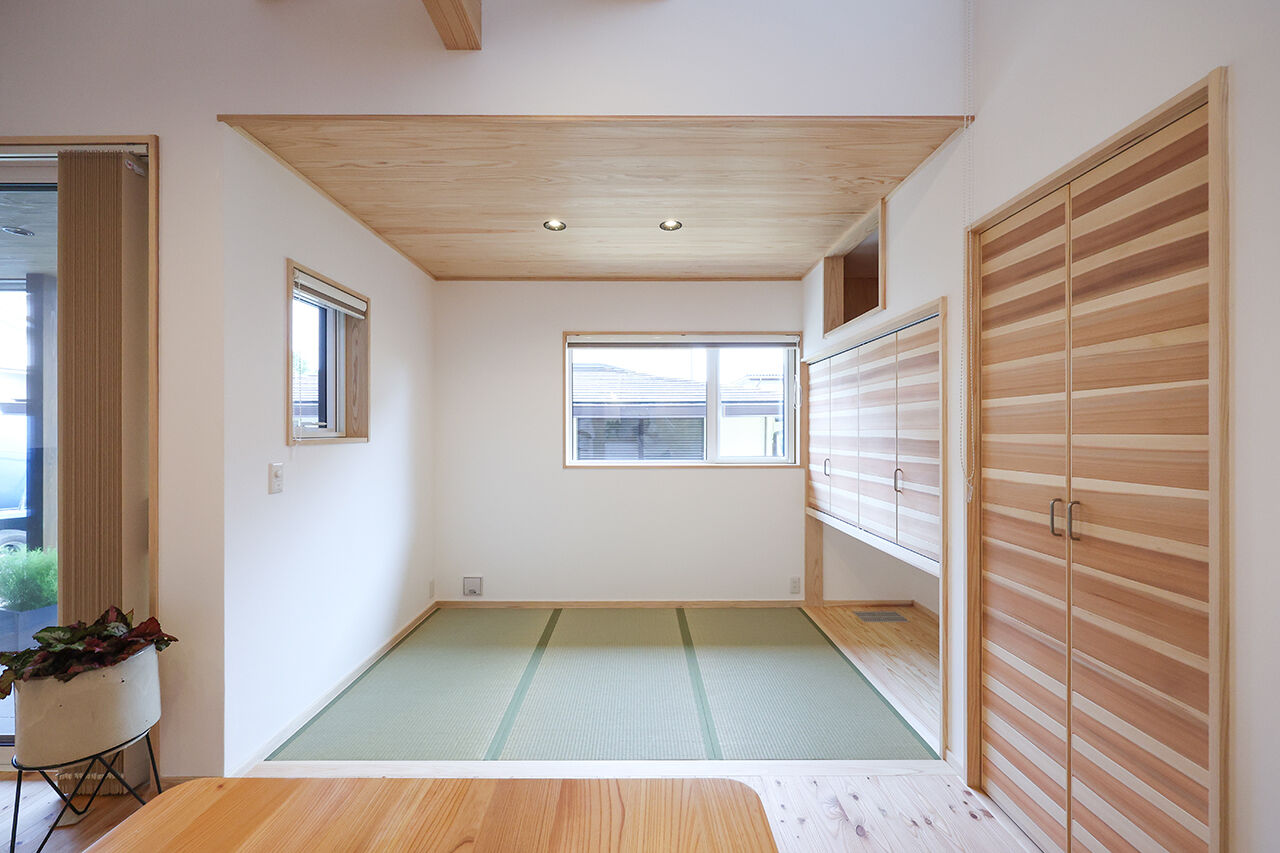 みのり建築舎 【2000万円～2499万円／平屋／間取図】ネコちゃんも暮らしやすい、ビルトインガレージのある平屋の建築実例画像4