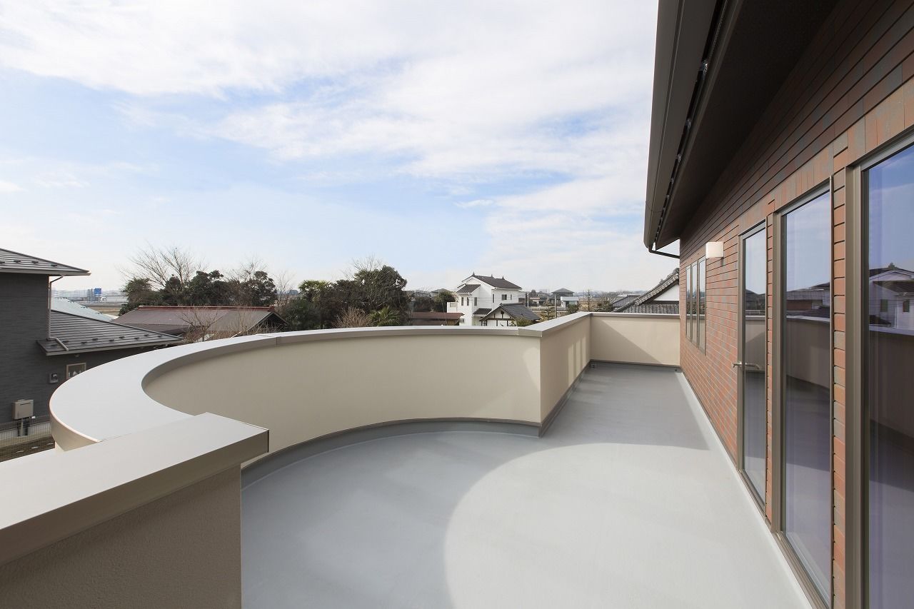 こころ建築設計 ２つの半円の塔が住まいに斬新なデザインと空間をもたらす、個性あふれる住まいの建築実例画像9