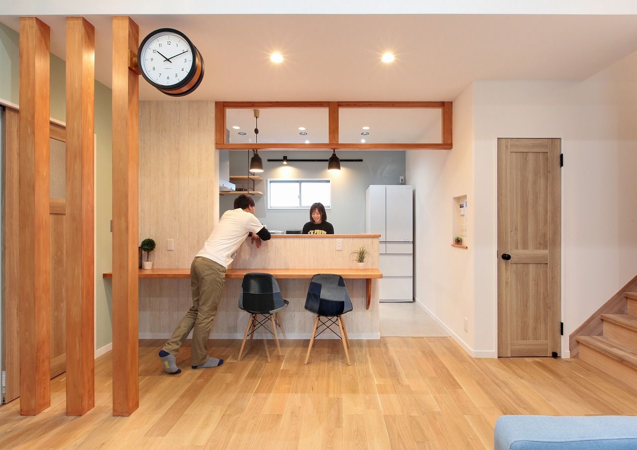 こころ建築設計 【平屋/間取り有】勾配を付けた天井が、平屋とは思えない程の開放感を生み出す住まいの建築実例画像2