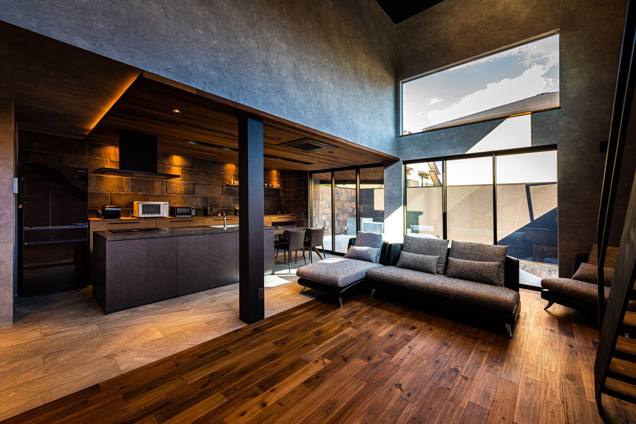 ビーライフ 一級建築士事務所 【奈良県/3000万円台/ホテルライク/高級】間接照明がオシャレな豪邸 大胆な空間と間取り設計で夢をカタチにの建築実例画像