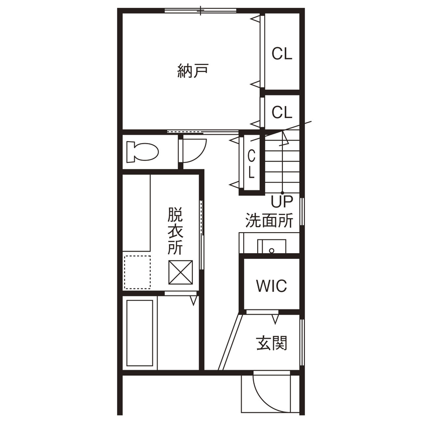 沖田工務店 【大阪｜1000万円台｜間取り図有】価格に大満足！性能のいい家が手頃。近隣への細やかな対応にも感激の間取り図（１LDK＋２納戸）１階