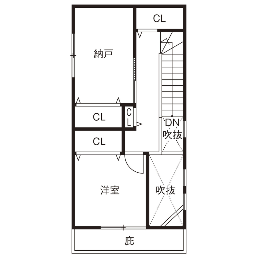 沖田工務店 【大阪｜1000万円台｜間取り図有】価格に大満足！性能のいい家が手頃。近隣への細やかな対応にも感激の間取り図（１LDK＋２納戸）３階