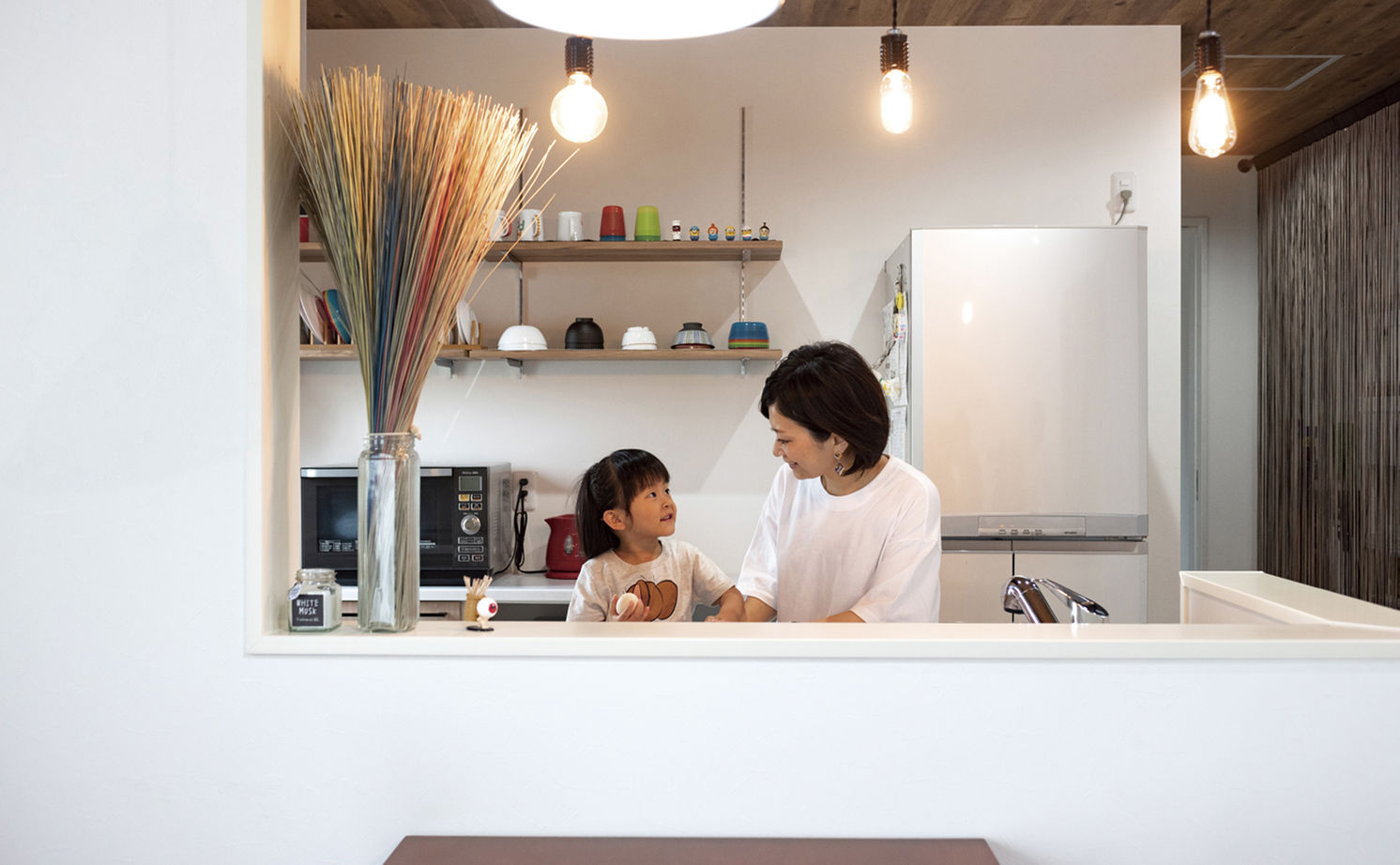 昭和建設 平屋でもリビングは天井高4.4ｍの開放感。パパのトレーニングや家事ラクにも配慮した、アイデア満載の家の建築実例画像6