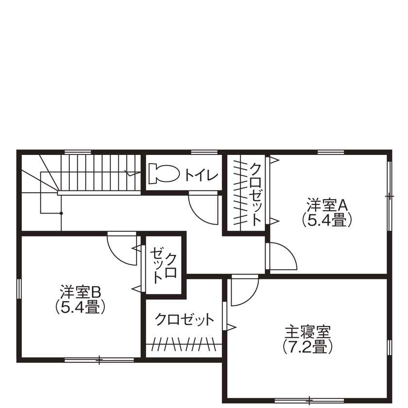 昭和建設 【1900万円台で建てた家／間取り図有】キッズスペース付リビングはママ友にも高評価！価格と性能にも大満足の間取り図（3LDK）2階