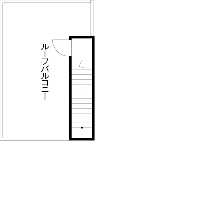 昭和建設 【2500万円台で建てた家／間取り図有】プライバシーと開放感が両立！ルーフバルコニー付・2階リビングの家の間取り図（4LDK）屋上