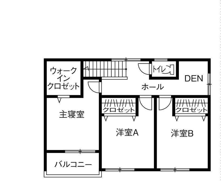昭和建設 【2200万円台で建てた家／間取り図有】キッチンから家族を見守るクリアな視界で、家事と子育てを両立！の間取り図（4LDK）2階