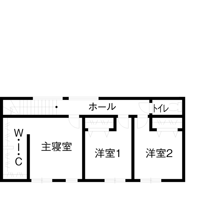 昭和建設 【2000万円～2499万円で建てた家／間取り図有】一括収納と効率的な動線で長く快適に暮らせるモダンな家の間取り図（3LDK＋納戸）2階