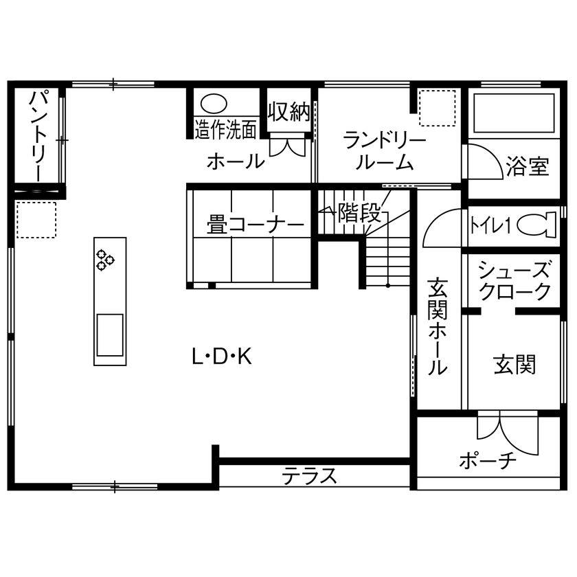 昭和建設 【2800万円台で建てた家／間取り図有】生活感を見せずに美しく暮らす、ホテルライクな住空間の間取り図null1階