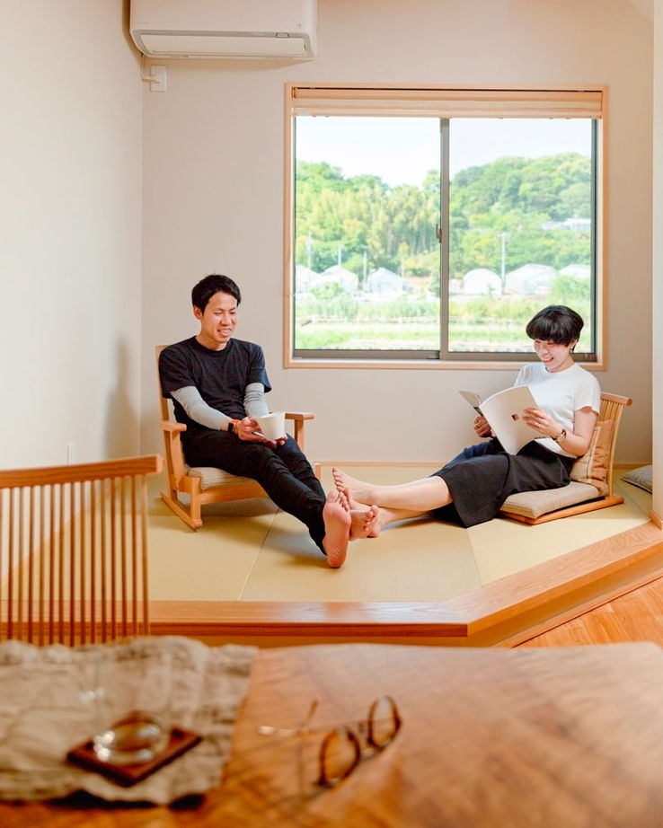 三和木 【平屋風×和瓦の大屋根×土間の趣味室|間取り有】30代夫婦がこだわった、居心地のいい和モダン（半田市）の建築実例画像4