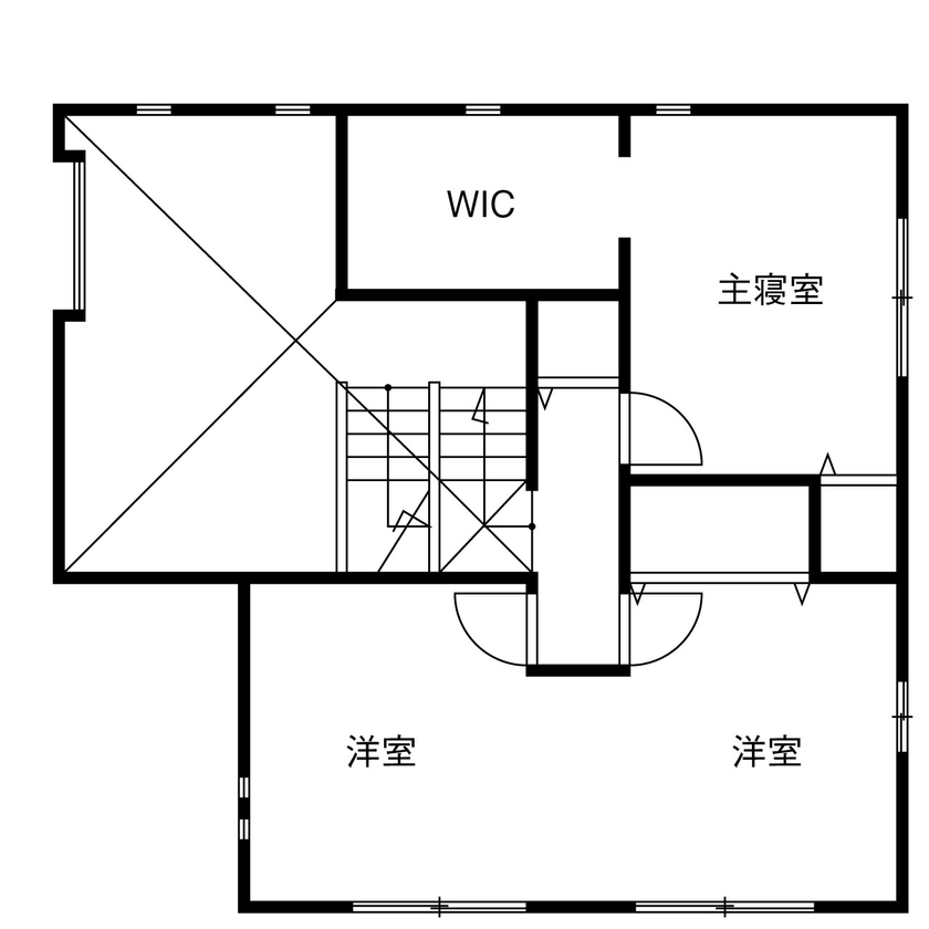 ロイヤルハウス モノが多くてもスッキリ片付く。プラスαの空間が生み出すゆとりと楽しさのある暮らしの間取り図（2LDK）2階