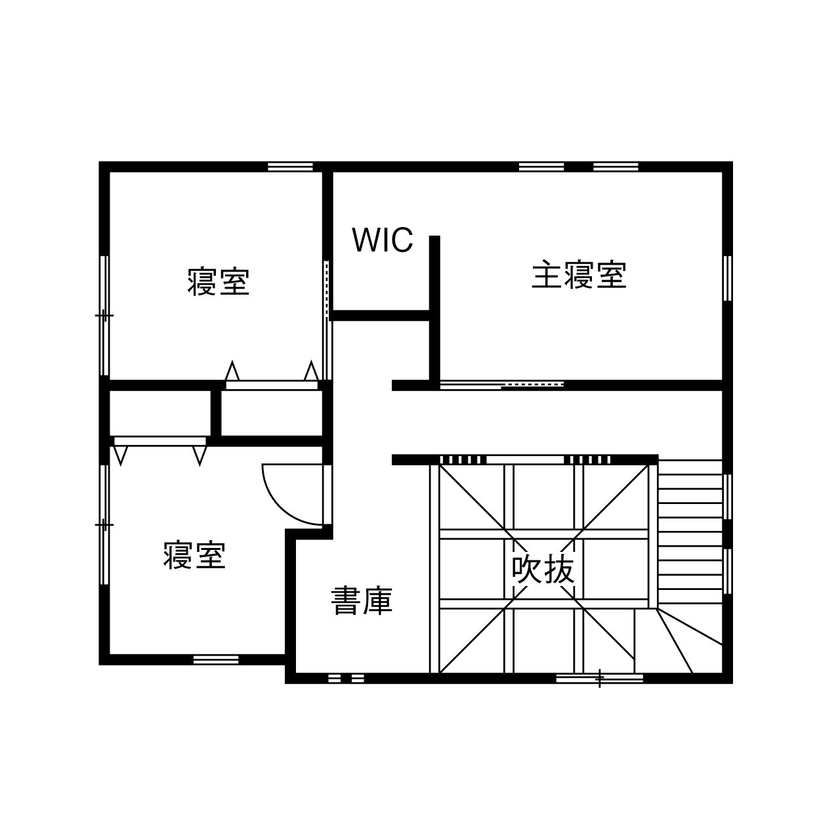 ロイヤルハウス 伝統的な和テイストと現代の暮らしにマッチした機能を融合。天然木の魅力を実感できる“木心地”のいい家の間取り図（3LDK）2階