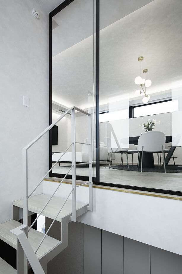 僕らの家 【ホテルライク／収納充実／ビルトインガレージ】デザインと機能性を両立。陰影が美しい2階リビングの家の建築実例画像6