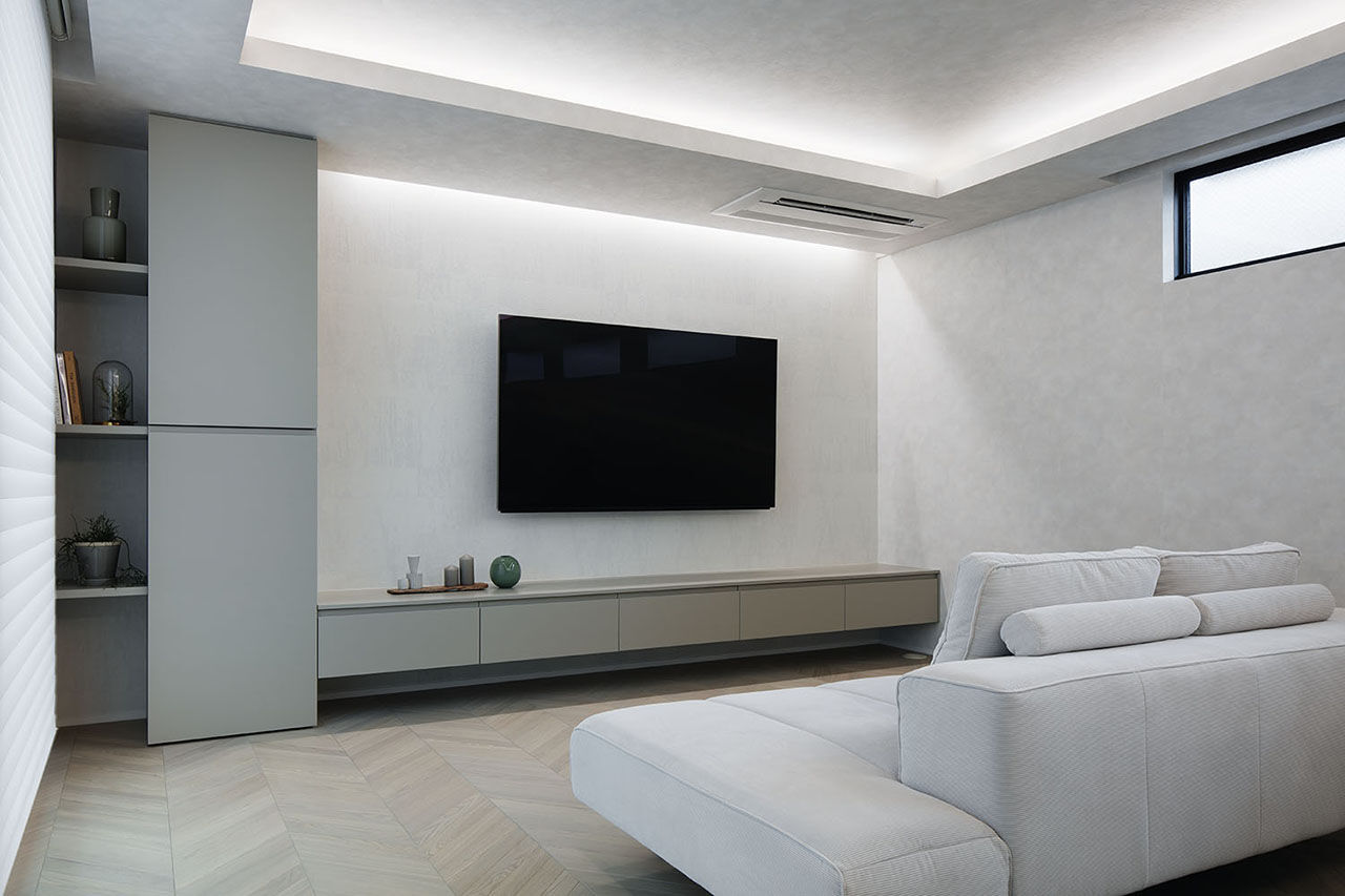 僕らの家 【ホテルライク／収納充実／ビルトインガレージ】デザインと機能性を両立。陰影が美しい2階リビングの家の建築実例画像7