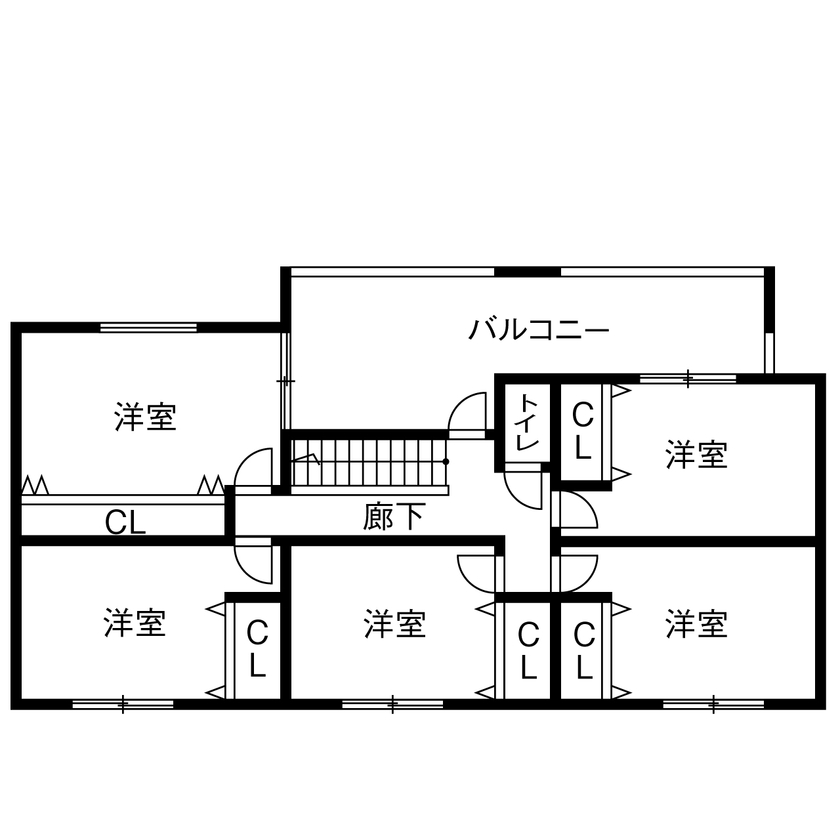 アトリエツバキ 一級建築士事務所 【2000万円台/二世帯/間取り図】事務所と住まい、それぞれの使いやすさにこだわった二世帯住宅の間取り図（5K以上）2階