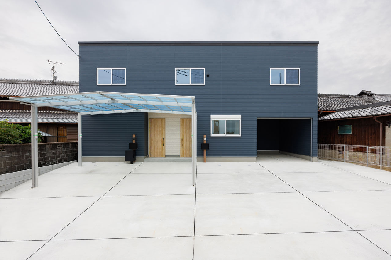 アトリエツバキ 一級建築士事務所 【2000万円台/二世帯/間取り図】事務所と住まい、それぞれの使いやすさにこだわった二世帯住宅の建築実例画像1