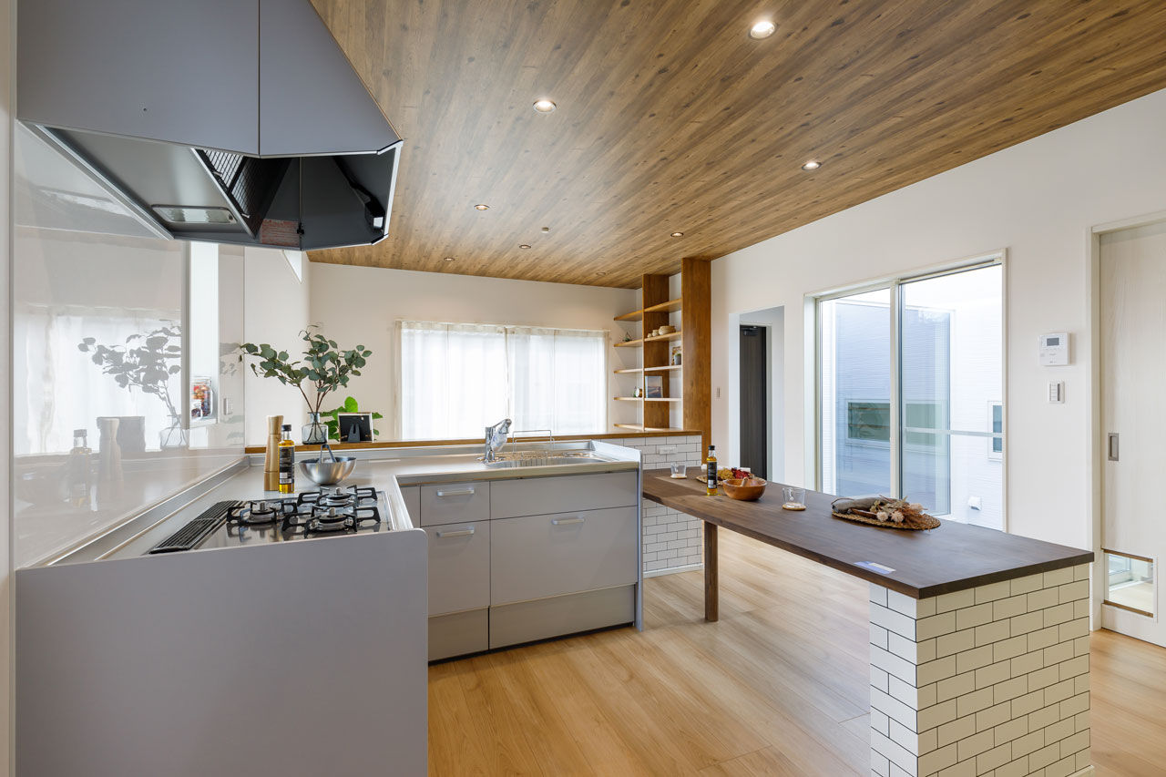 アトリエツバキ 一級建築士事務所 【～1500万円/狭小/20坪台/間取り図】中庭を中心とした回遊動線のコンパクトな平屋の建築実例画像3