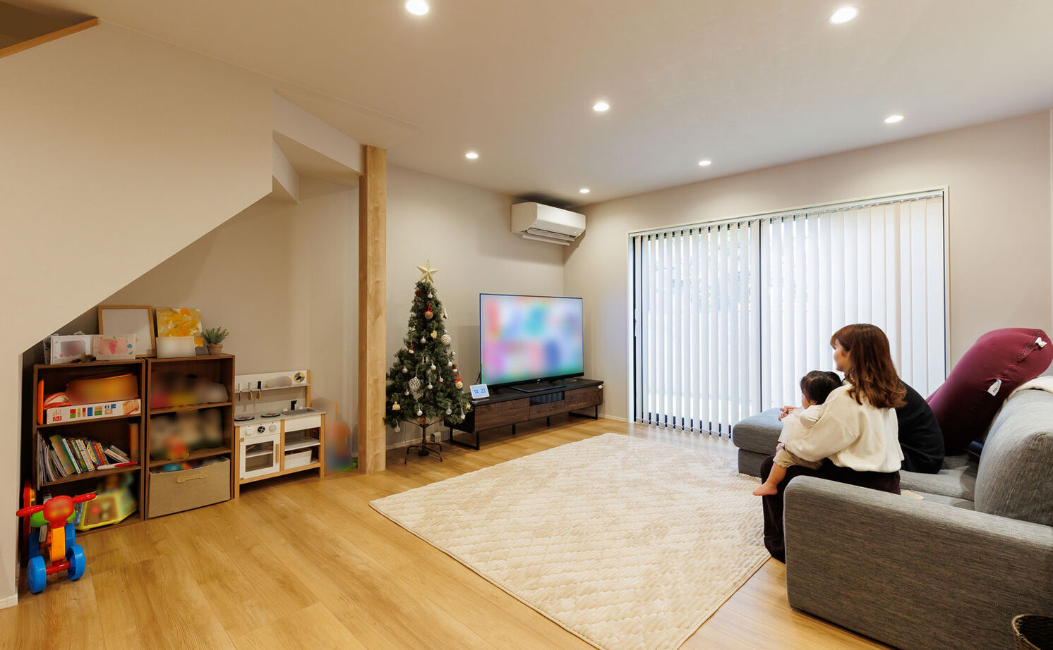 アトリエツバキ 一級建築士事務所 【～1500万円/間取り図】玄関を入り収納からランドリーまで一直線。暮らしが1階で完結する家事ラクの家の建築実例画像5