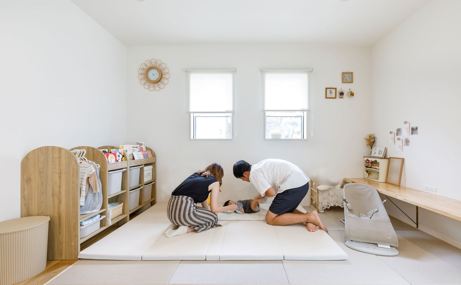 アトリエツバキ 一級建築士事務所 【1000万円台/間取り図】子育てしやすい間取りで快適に。カワイイに囲まれた30坪の家の建築実例画像6