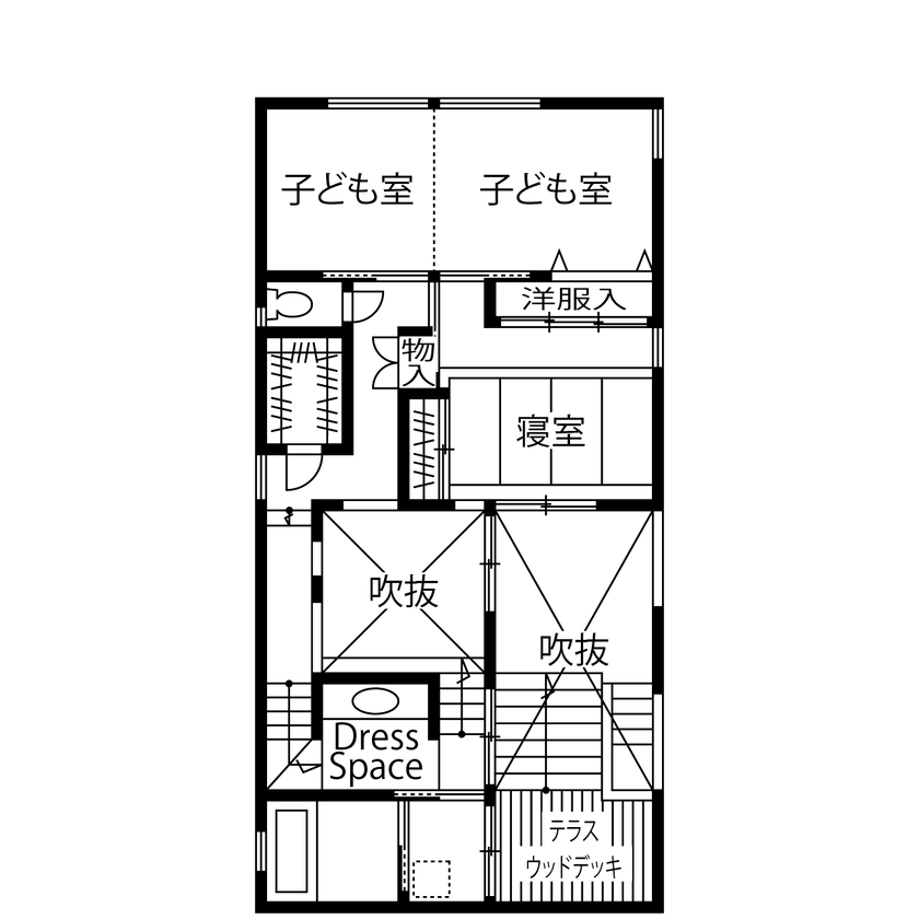 エアコーポレーション 【間取り図有｜3000万円台｜3LDK｜建築家と建てる｜浸水対策｜9層フロア構造】家・あそび場の間取り図（3LDK）2階