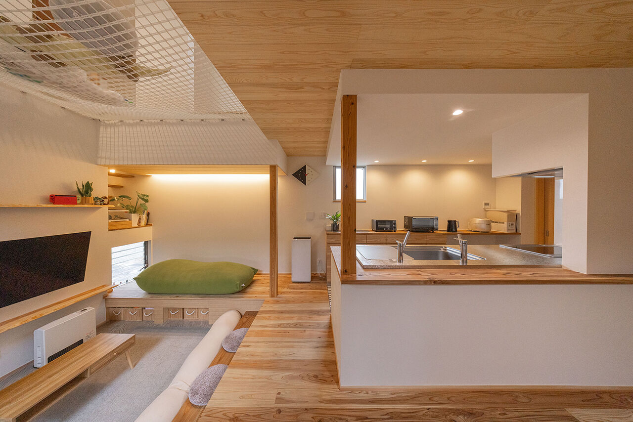 エアコーポレーション 【間取り図有｜3000万円台｜3LDK｜建築家と建てる｜浸水対策｜9層フロア構造】家・あそび場の建築実例画像6