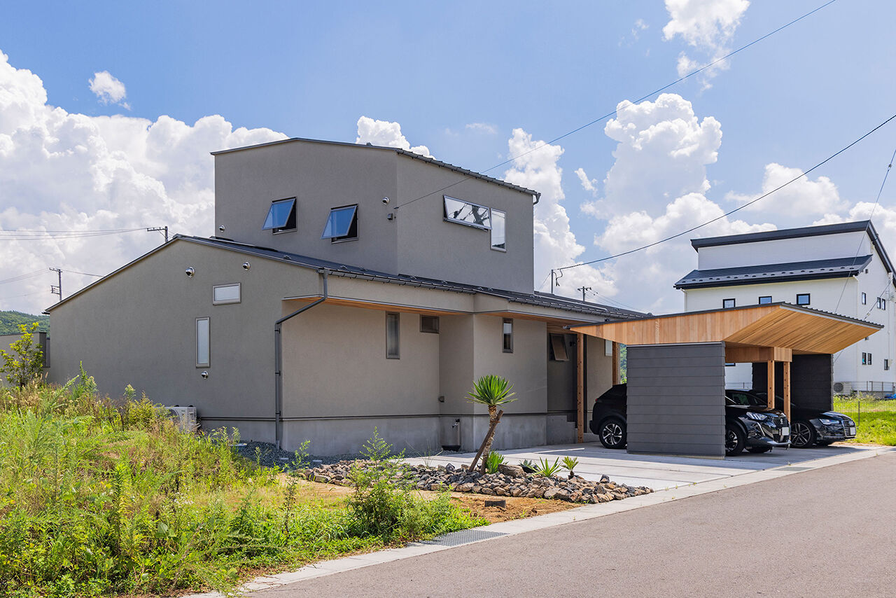 エアコーポレーション 【間取り図有｜2000万円～｜2LDK｜建築家と建てる｜モダン×無垢材】ふたつの中庭を持つ家の建築実例画像10