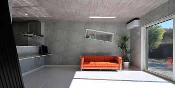 カクニシビルダー 中も外も傾いたデザインが個性的！クルマ好きの憧れを叶えたユニークなガレージハウスの建築実例画像3