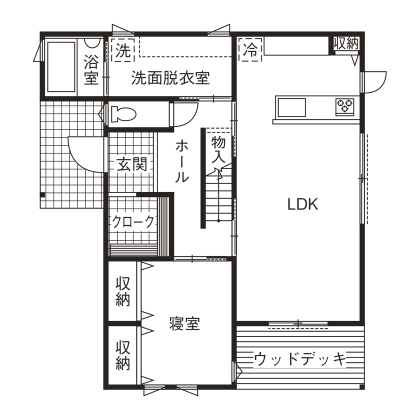 BinO太田 中村住宅工業 【LOAFER #シューズクローゼット #タイル】憧れのドッグランがある、おうち時間が楽しすぎる家の間取り図（3LDK＋小屋裏部屋）１階
