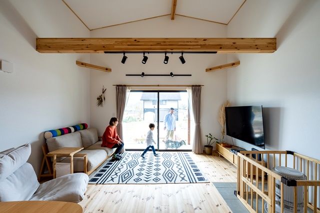 BinO太田 中村住宅工業 【MONICA #カフェ風 #造作洗面】カフェライクな平屋の住まい 自然をとことん愉しむ家の建築実例画像2