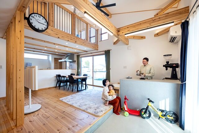 BinO太田 中村住宅工業 【LOAFER  #土間リビング #造作カウンター #造作洗面】念願の家淹れコーヒータイムを楽しむ家の建築実例画像2