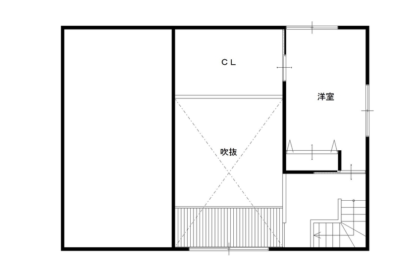 川口建設 【2000万円台/大阪府/自然素材】多種多様な材を使用し、思い出と新しさを感じる「懐新」の家の間取り図（3LDK）2階