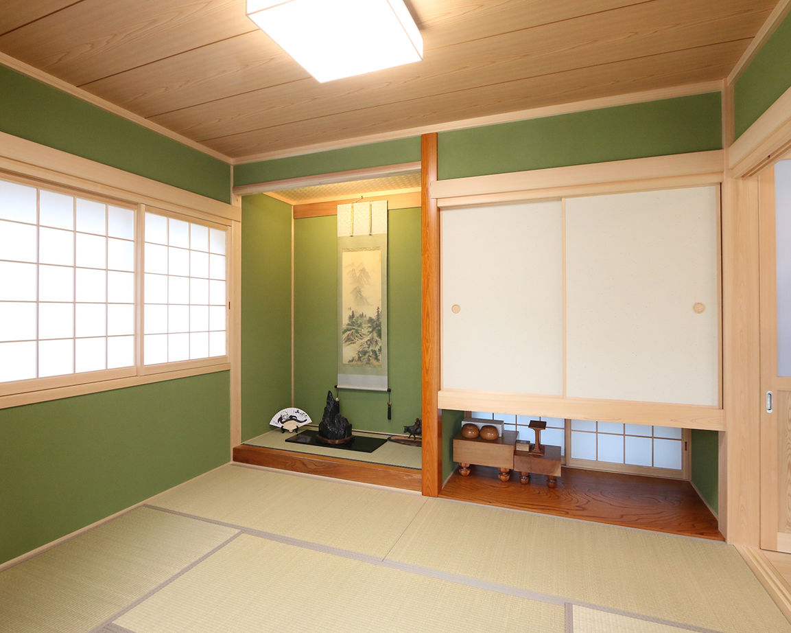 川口建設 【2000万円台/大阪府/木の家/変形地/間取り】斜面地に建てた頑丈な木造住宅。眺めを楽しみ、デッキでBBQもの建築実例画像6