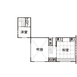 オカモトハウジング 【間取り図有/ガレージ/スキップフロア】空間を生み出す、シンプル&ラグジュアリーなデザインハウスの間取り図（3LDK）2階