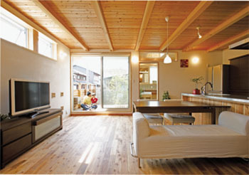 いたや工房（ITAYA KOBO SECONDBASE） ＬＤＫに差し込む光の角度で 移ろう季節を楽しめる住まいの建築実例画像4