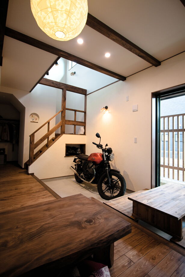 藤見工務店 【バイクガレージ/木の家】趣味のバイクを存分に楽しむ木の家の建築実例画像5