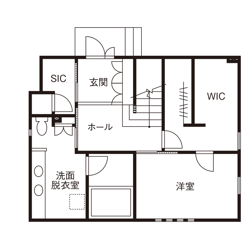 グランイデアル 【東京都/3LDK/3階建て】コンセプトは「33坪に見えない家」。開放的で洗練されたホテルライクな住まいの間取り図（3LDK）1階
