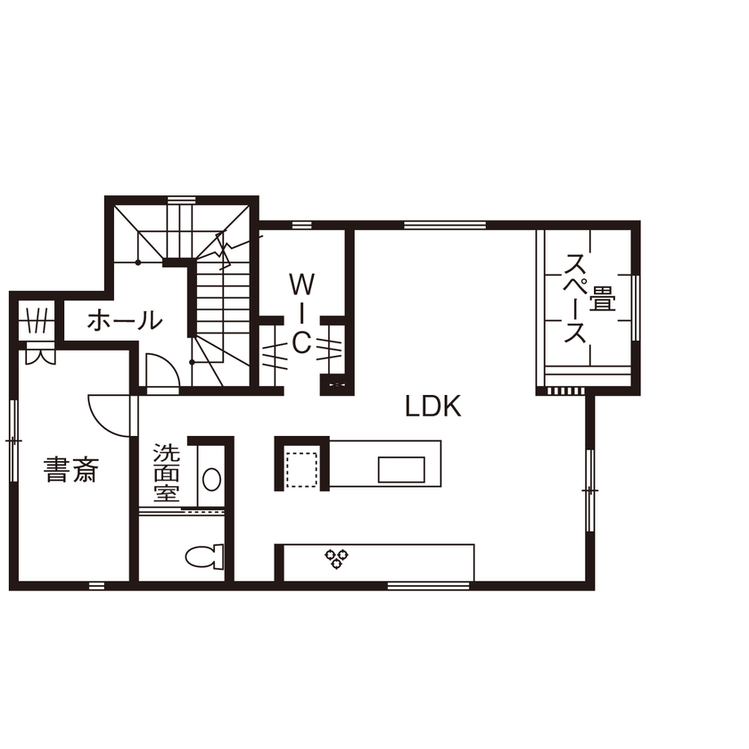 グランイデアル 【埼玉県/二世帯/3階建て】小さな子どもから大人まで、みんなが安全に過ごせる二世帯住宅の間取り図（4LDK）2階